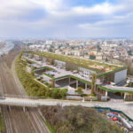 Perspective 3D insérée sur photo drone : Factory Bondy