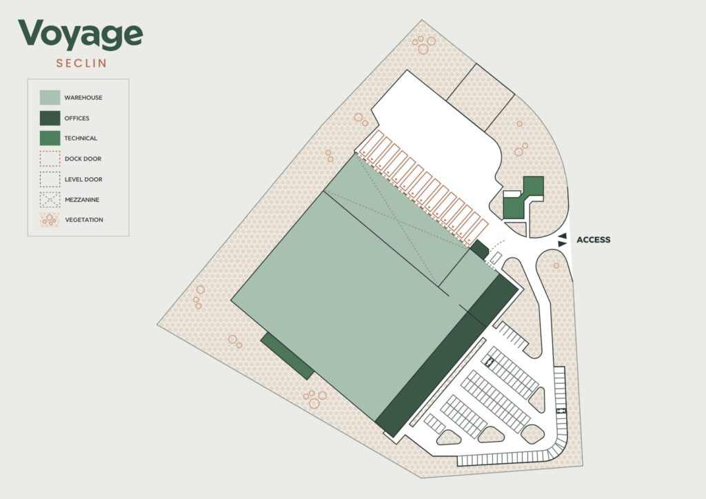 Plan marketing simplifié d'un entrepôt logistique